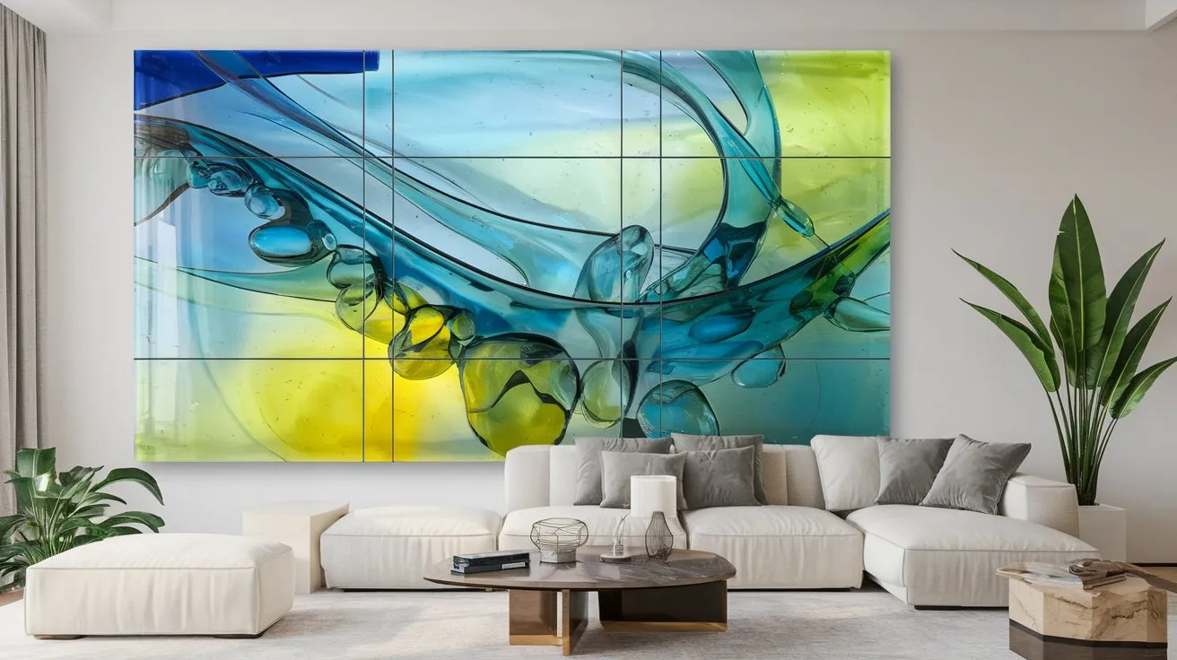 Glass wall art