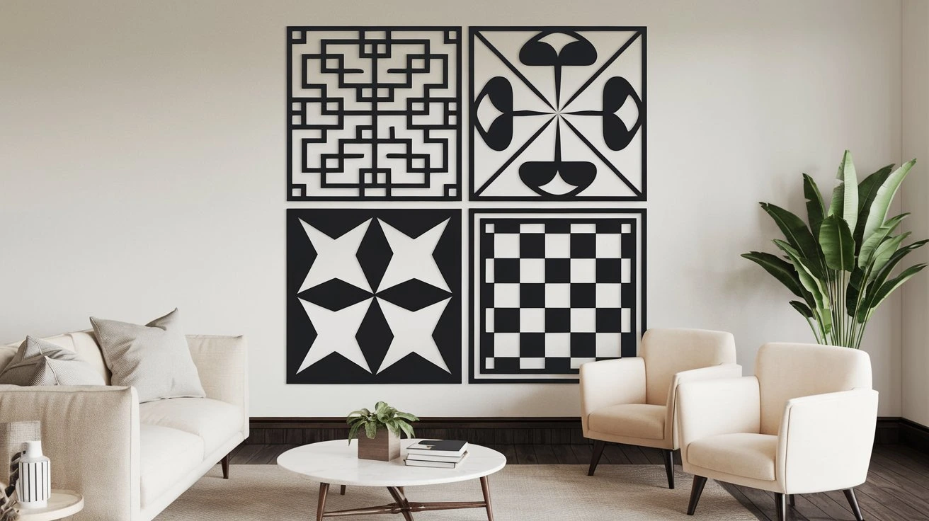 black and white wall art