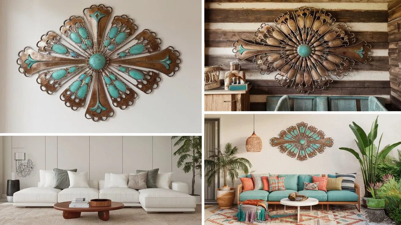 Large southwestern metal wall art 