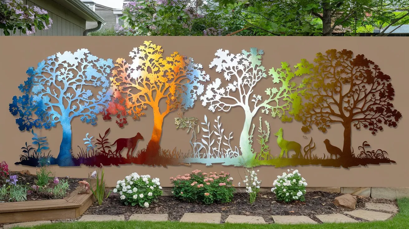 large exterior metal wall art