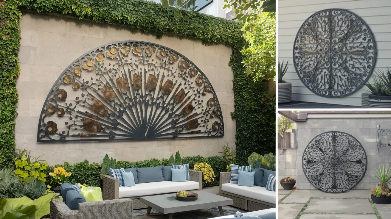 large exterior metal wall art.