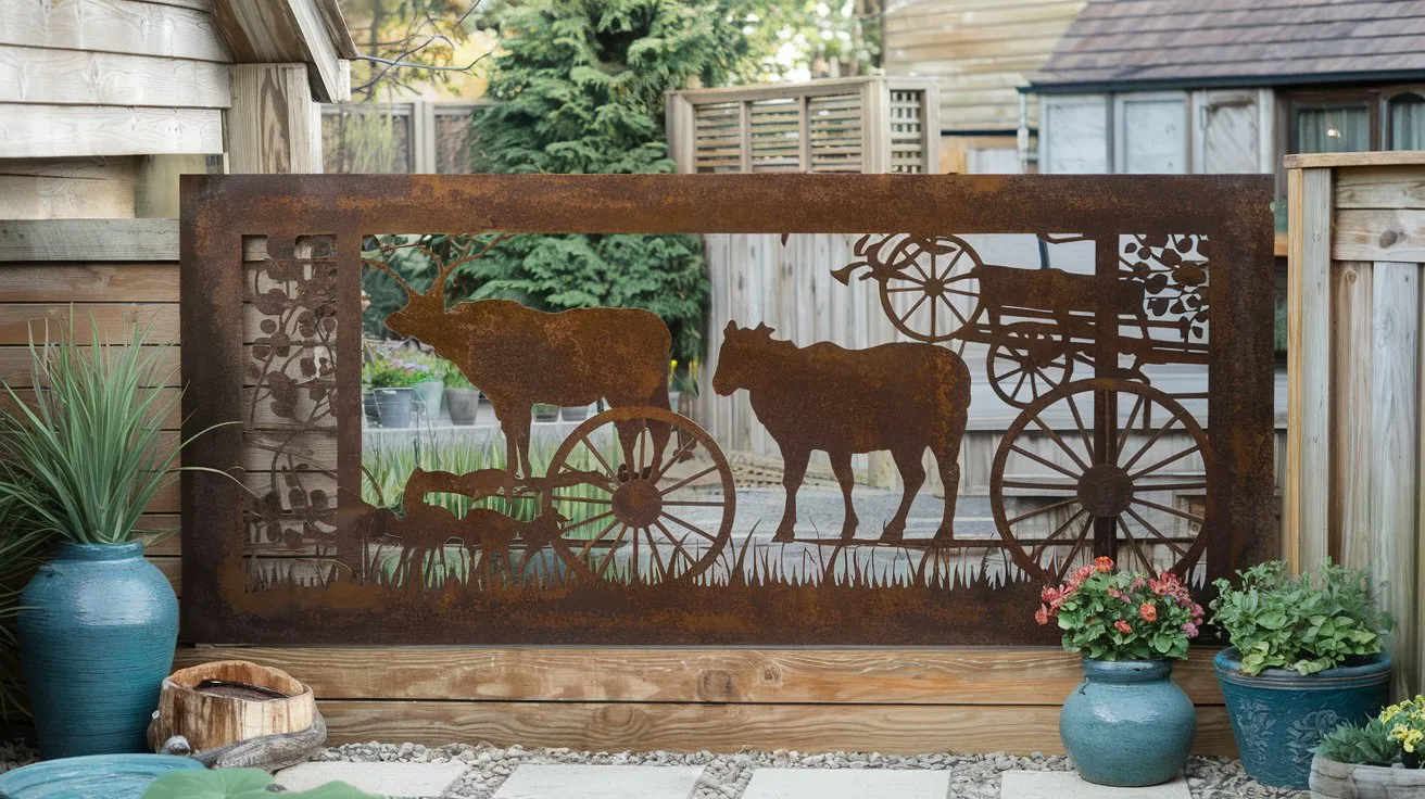 large exterior metal wall art