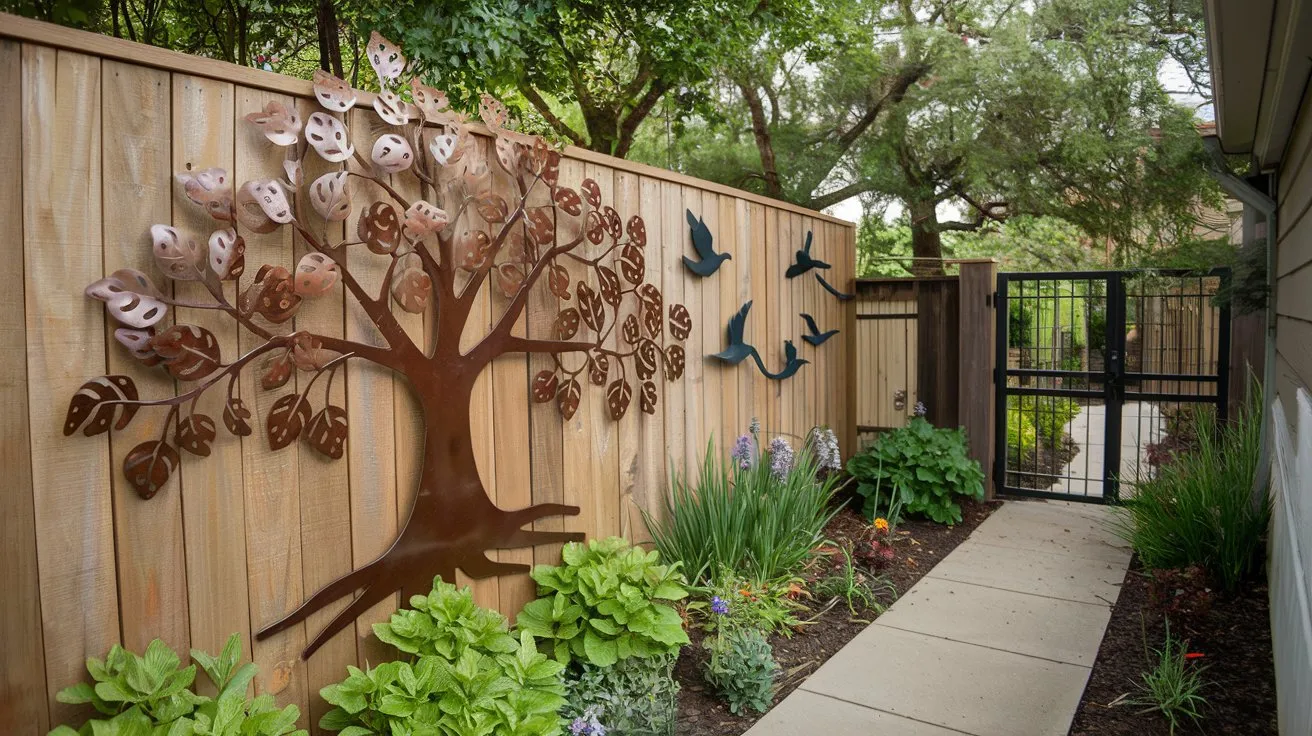 outdoor metal wall art