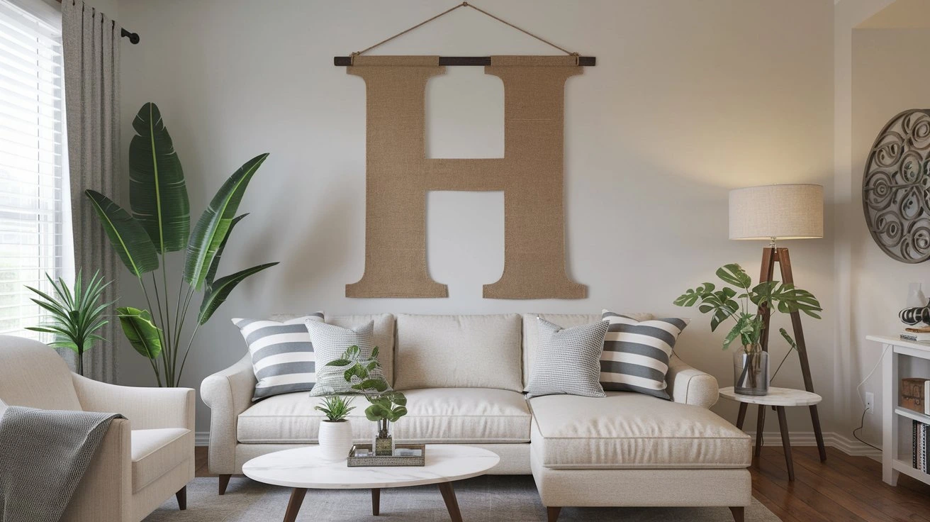 DIY Burlap Hanging Wall Art